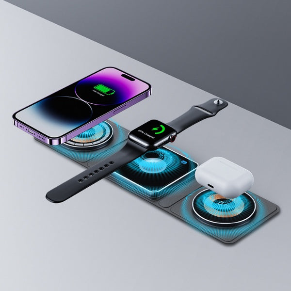 Just Wireless 3-in-1 Magnetic Collapsible Wireless Charger