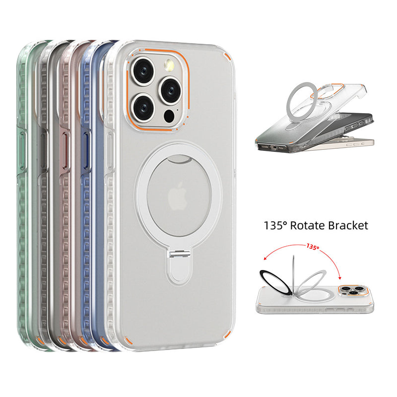 New Colorful Magnetic Bracket Phone Case with Holder Stand