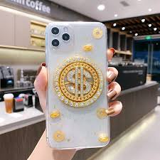 3D Diamond Dollar Turnplate Phone Case Luxury Designer