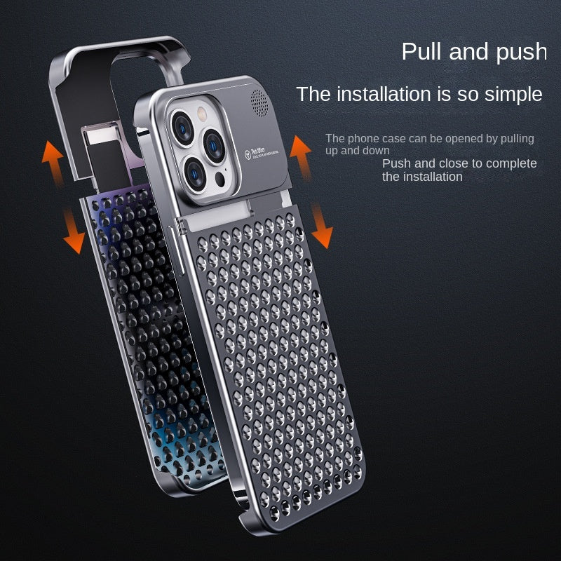 Aluminum Alloy Phone Case For Pro Max Plus Hollow Heat