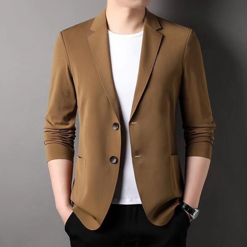 Hair Spring & Autumn Men's T-Shirt Coat – Korean Style